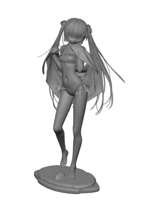 3D model for Blush in White Swimwear