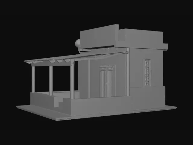 3D model for Sunlit Porch on a Quiet Street