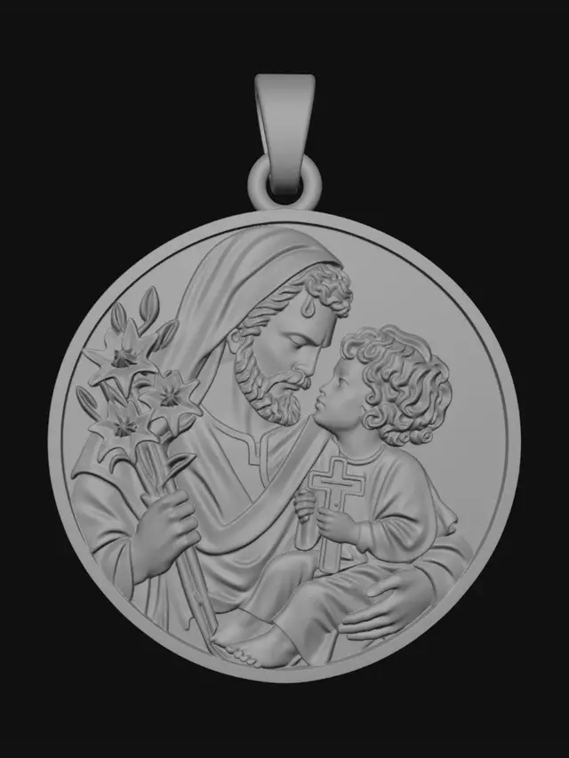 3D model for Christ and Child with Lilies