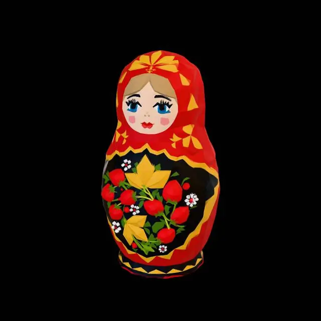 3D model for Floral Matryoshka