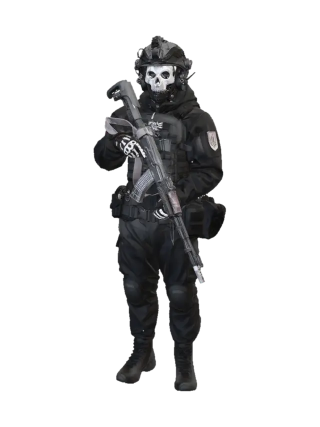 Skull Operator - Mortal 3D model, vytvořený pomocí AI