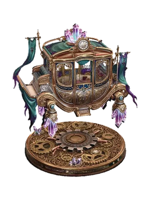 Gilded Sky Coach 2 - Airship 3D model, vytvořený pomocí AI