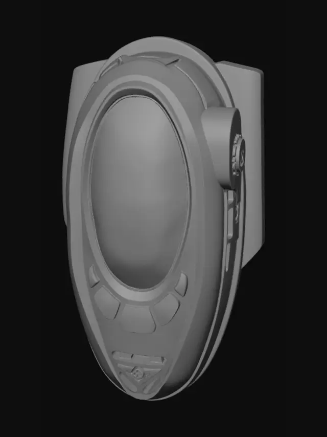 3D model for Top-Down Sci-Fi Helmet