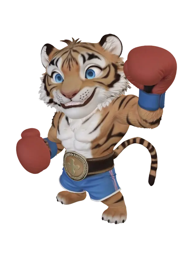 3D model for Boxing Tiger