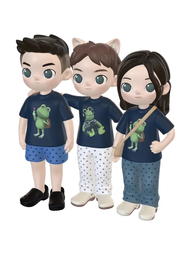 3D model for Frog Trio