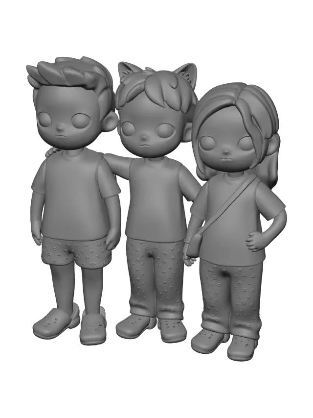 3D model for Frog Trio