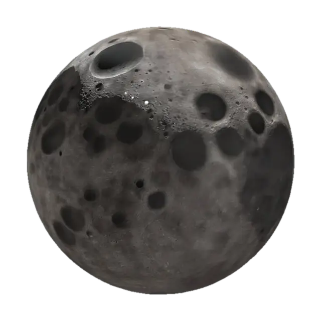 3D model for A MOON SPHERE WITH CRATERS, SPOOKY
