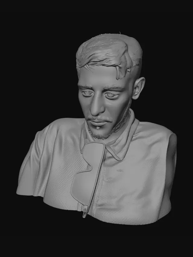 3D model for Close-Up Selfie Under Fluorescent Lights