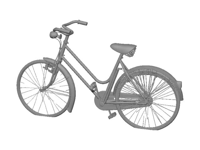 3D model for Vintage Step-Through Bicycle in the Snow