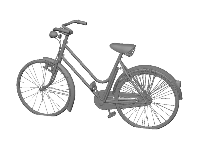 3D model for Vintage Step-Through Bicycle in the Snow