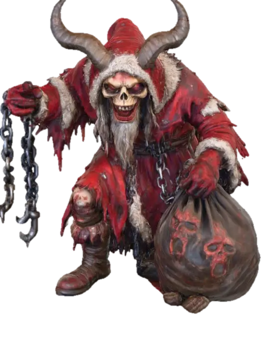Dark Yuletide Fiend 3D model, vytvořený pomocí AI