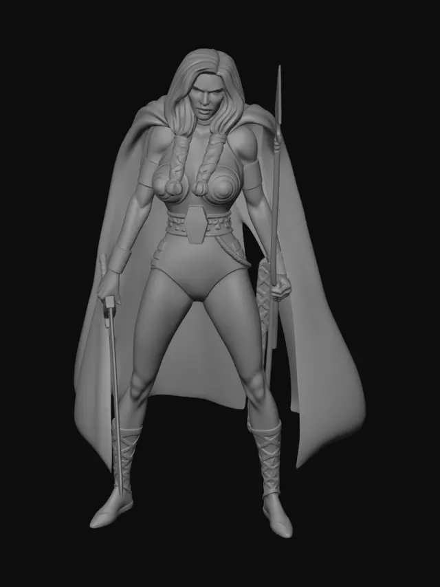 3D model for Brunnhilda the Shieldmaiden