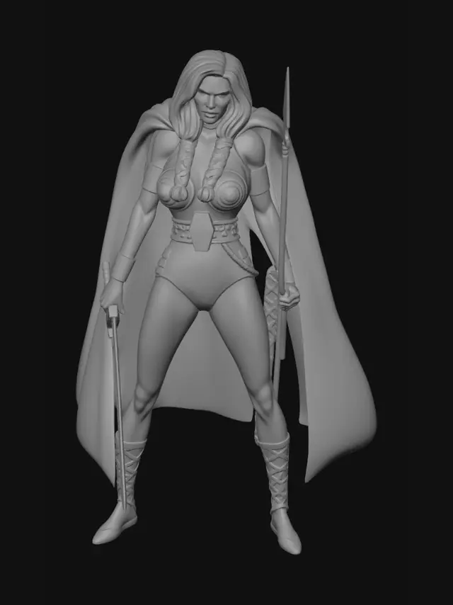 3D model for Brunnhilda the Shieldmaiden