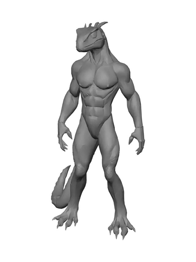 3D model for An anatomical model of a muscular lizard man