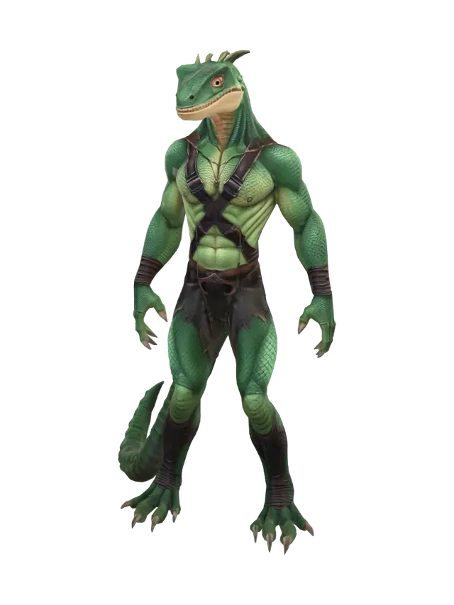 3D model for An anatomical model of a muscular lizard man