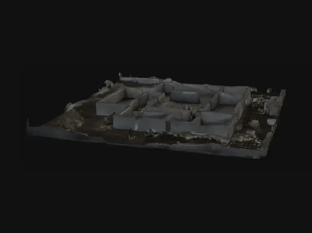 3D model for Ruined Fortress Aerial View