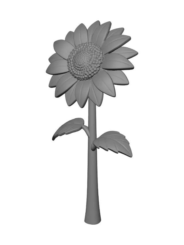 3D model for White Sunflower Sculpture