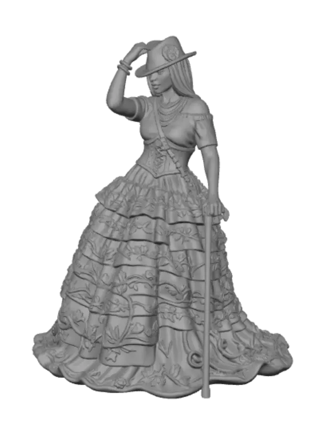 3D model for Embroidered Elegance
