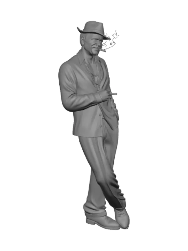 3D model for Alleyway Gambler in Stripes