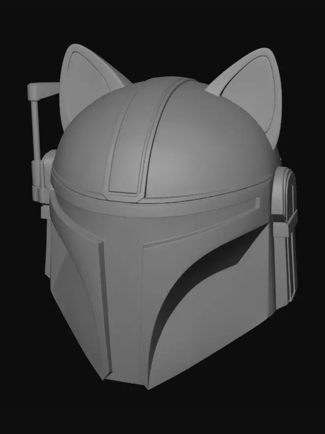 3D model for Cat-Eared Mandalorian Helmet
