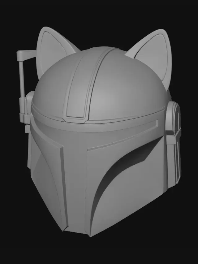 3D model for Cat-Eared Mandalorian Helmet