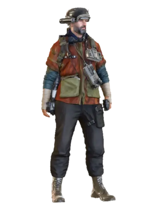 Volcanic Sentinel - Gamingcharacter 3D model, vytvořený pomocí AI