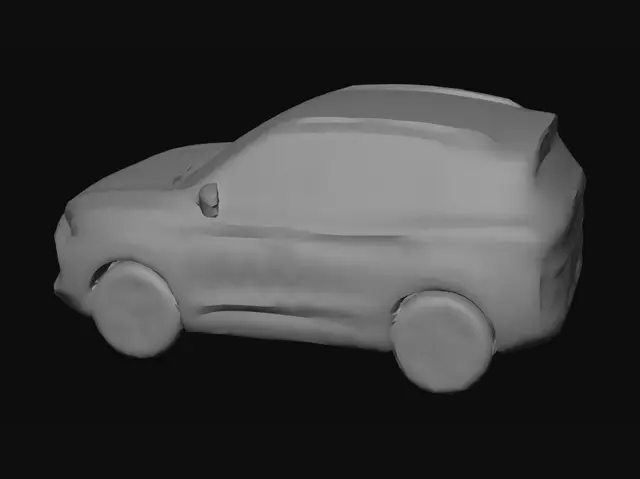 3D model for MG ZS HEV in Red