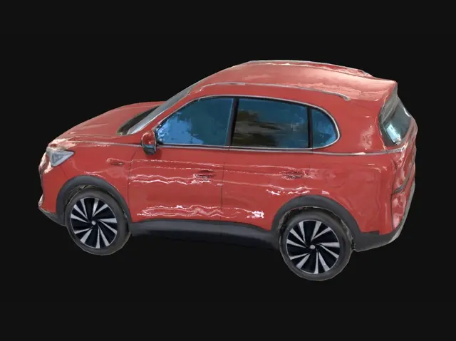 3D model for MG ZS HEV in Red