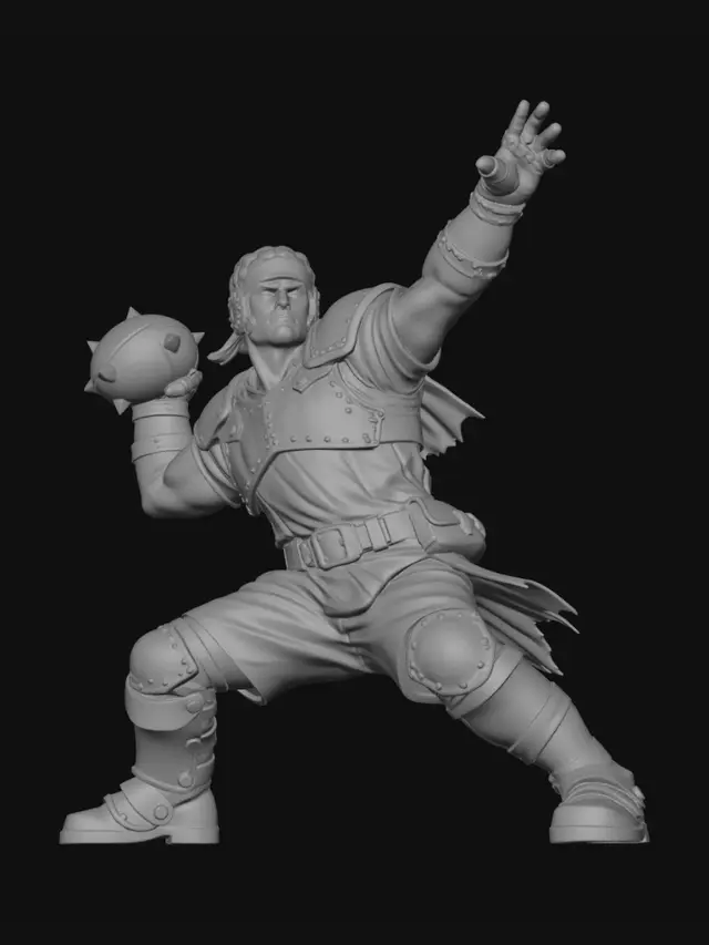 3D model for Spiked Mace Knight