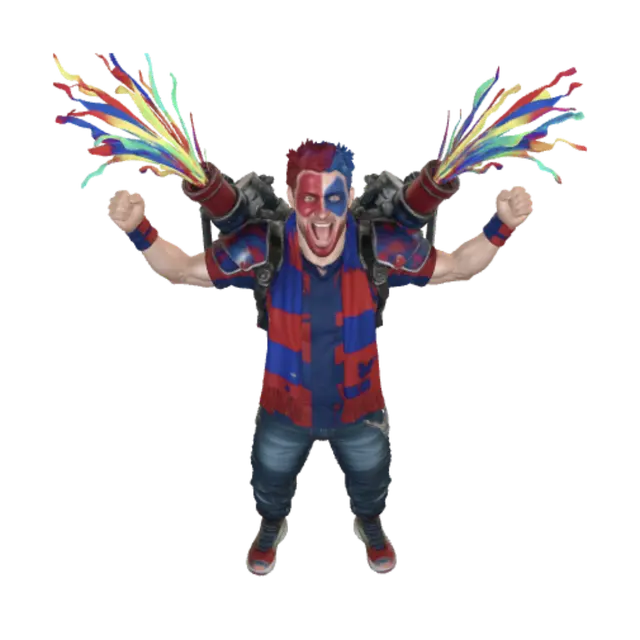 3D model for Rainbow Cannon Celebration