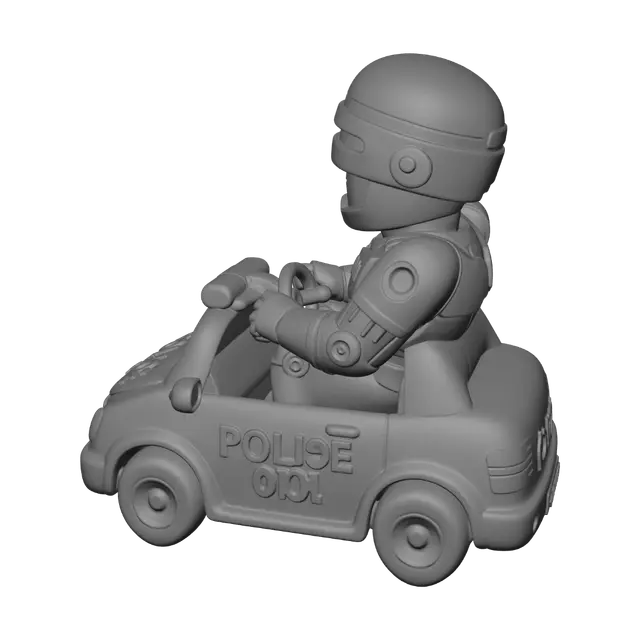 3D model for Robot Patrol on a Mini Police Car in Detroit