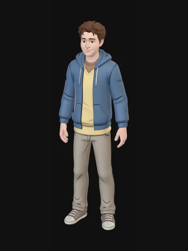3D model for Blue Jacket Boy