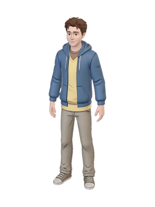 3D model for Blue Jacket Boy