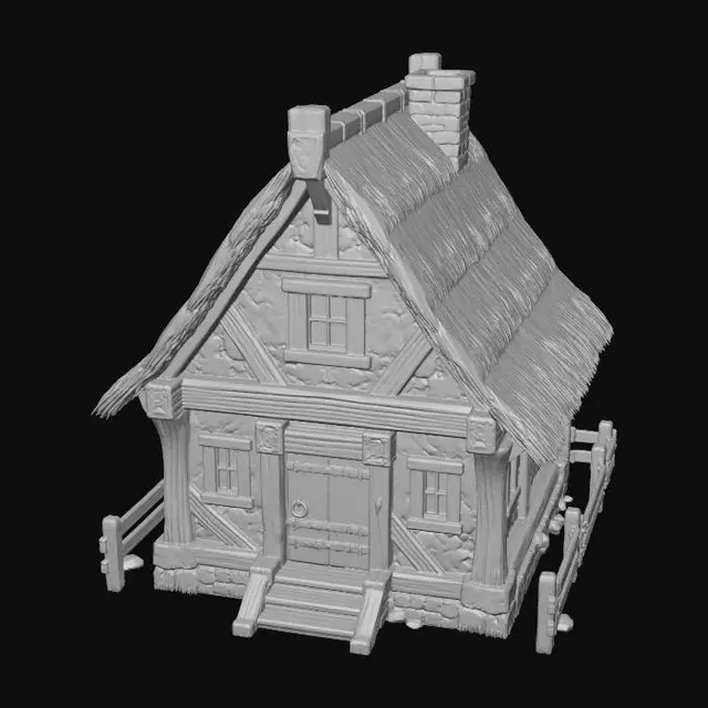 3D model for Thatched Cottage