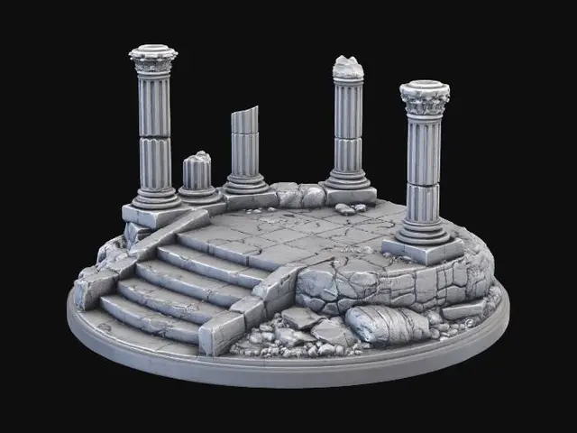 3D model for Ruined Circular Colonnade