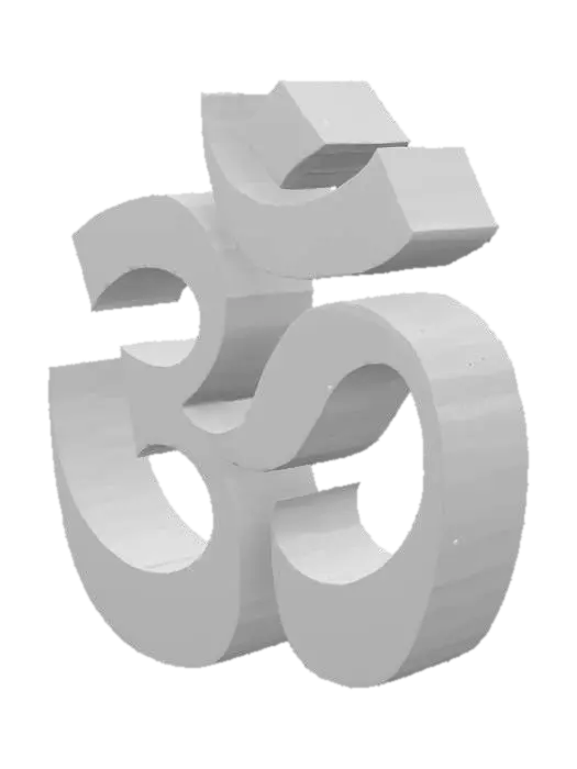3D model for Om Symbol Icon, #SketchTo3D#