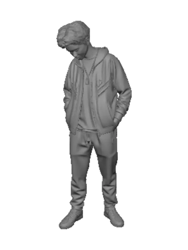 3D model for White on White Portrait