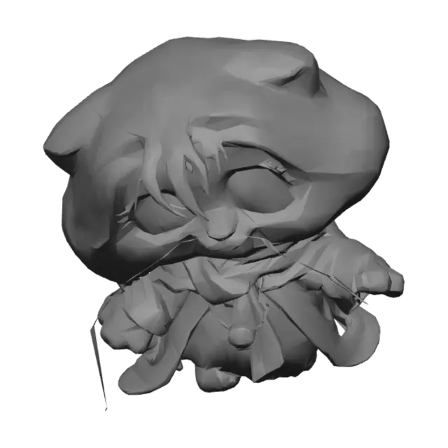 3D model for Blue-Eyed Fluffy Bunny