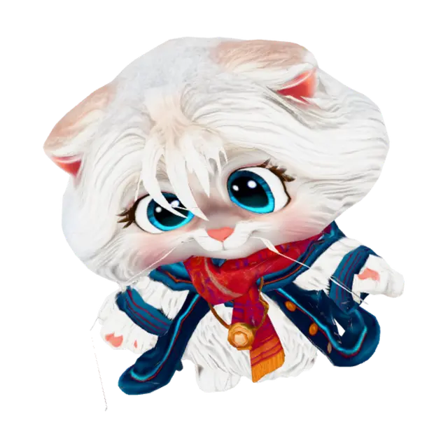3D model for Blue-Eyed Fluffy Bunny
