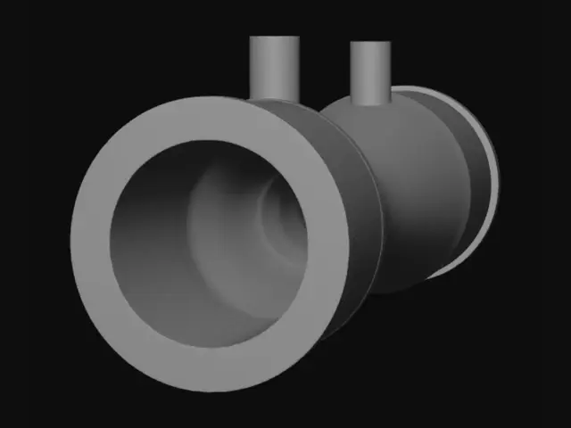 3D model for Tubo Venturi para Sensor de Fluxo Respiratório