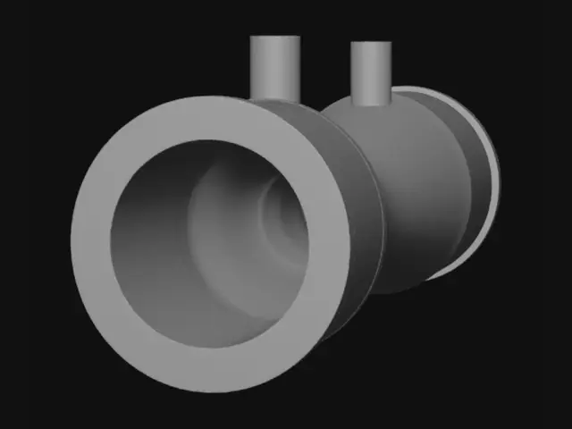 3D model for Tubo Venturi para Sensor de Fluxo Respiratório