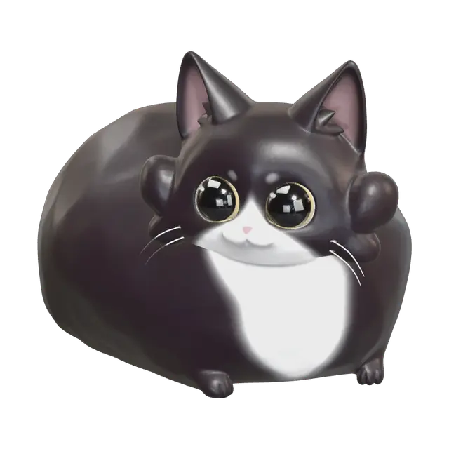 Modello 3D chubby maxwell the cat 🥺 - Muppet, generato dall’IA