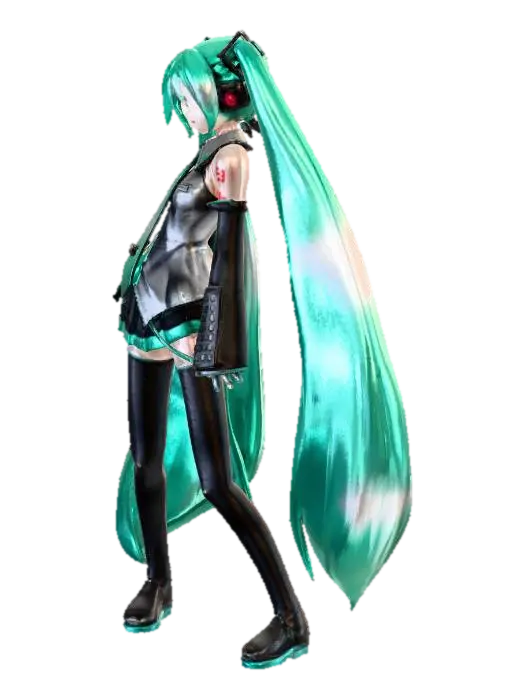 Anime Idol 3D model, vytvořený pomocí AI