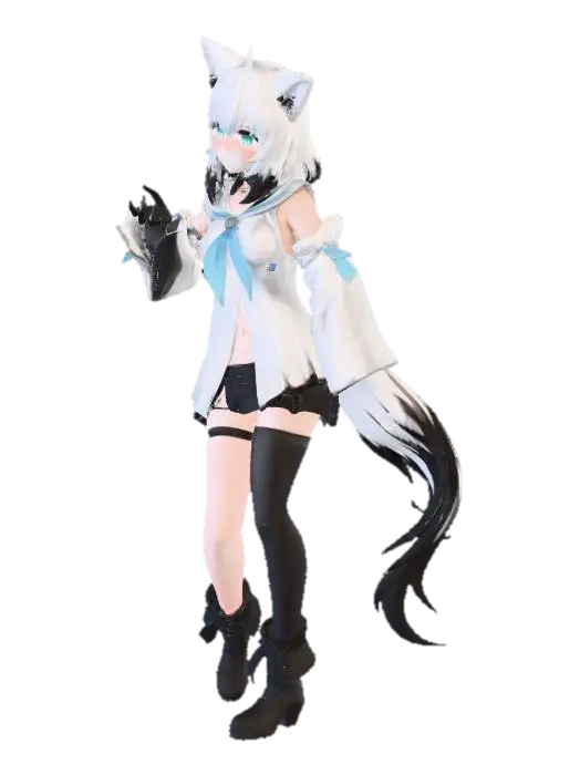 hololive 3D model, vytvořený pomocí AI
