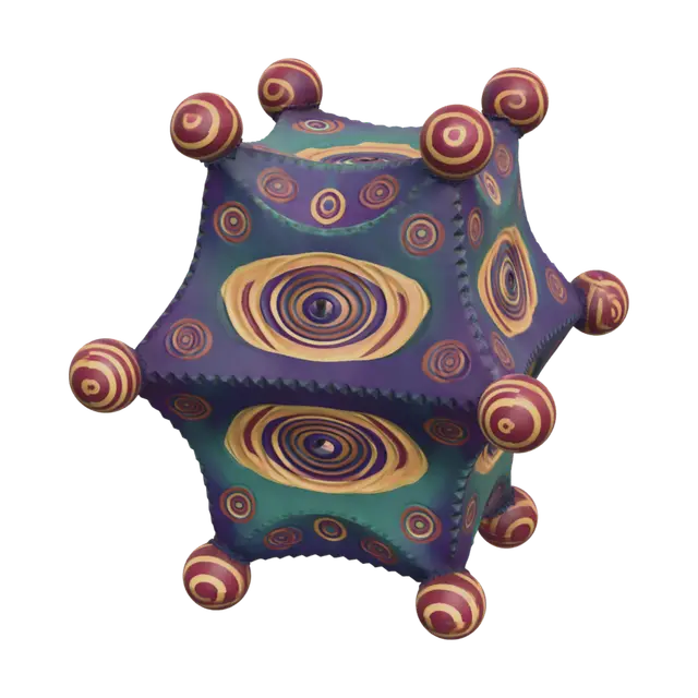 Realistic Roman Dodecahedron 3D model, vytvořený pomocí AI