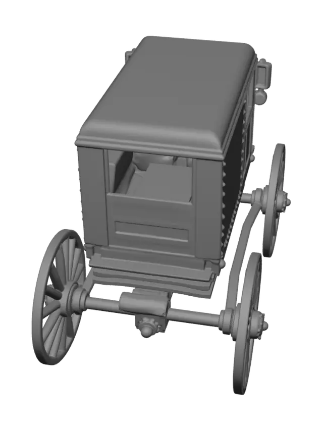 3D model for Miniature Black Stagecoach