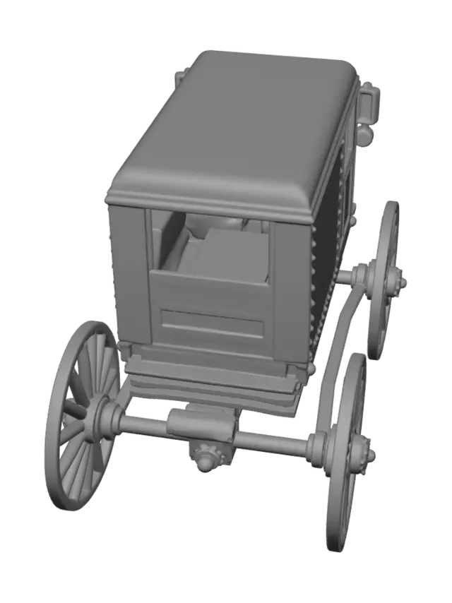3D model for Miniature Black Stagecoach