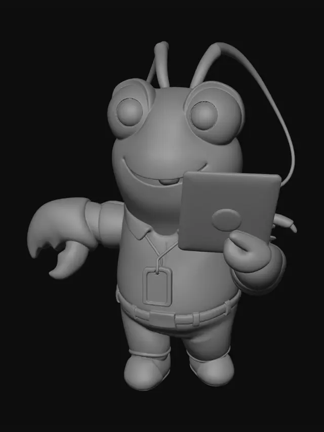 3D model for Tech-Savvy Ant at Work