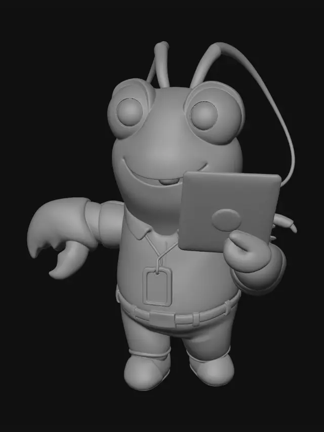 3D model for Tech-Savvy Ant at Work