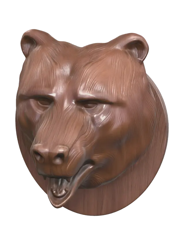 Stylized Bear Skull - Bearskull 3D model, vytvořený pomocí AI